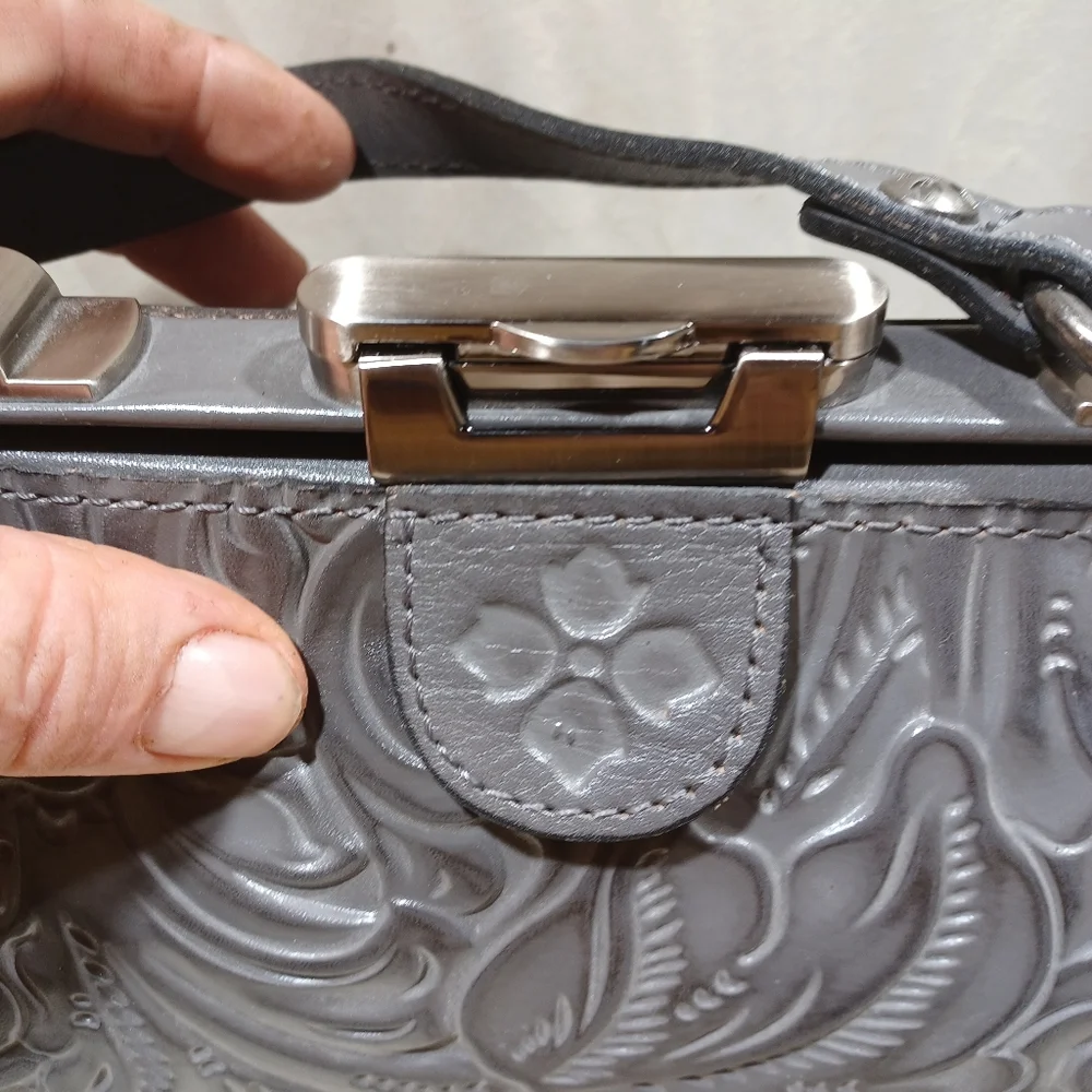 Patricia Nash All Leather Satchel Or Shoulder Bag - Picture 5 of 10